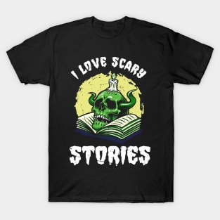 I Love Scary Stories Indie Goth Aesthetic Gothic T-Shirt